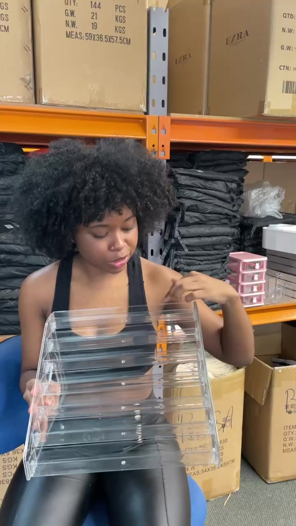 Organizador acrílico de 7 camadas para sombras e blush