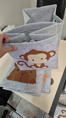 Cesto Organizador Dobrável Brinquedos Multiuso Infantil Roupa Suja Tecido Animais Em TnT Seguro