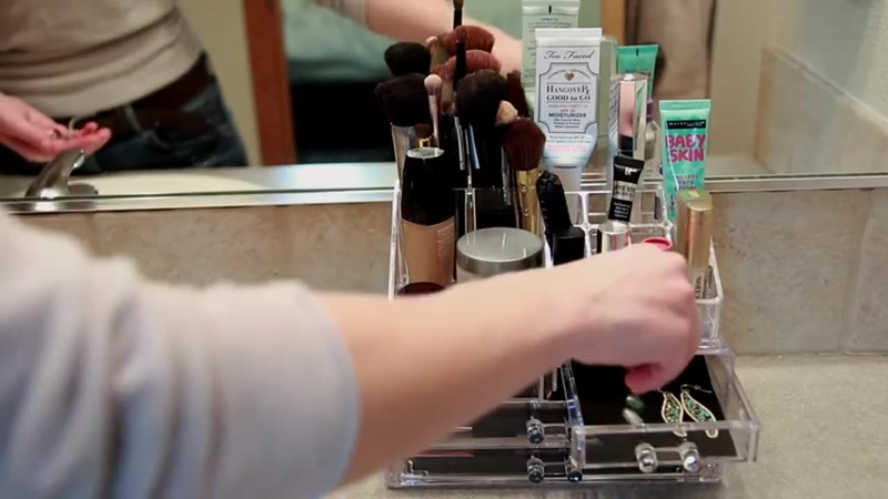 Organizador Acrílico 4 Gavetas Make e Cosméticos, Maquiagem 16 Cavidades Para Organização Completa