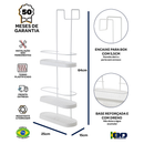 Suporte de Banheiro Shampoo Para Box 3 Andares Sem Furo e Não Enferruja