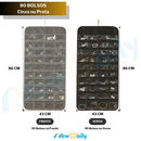 Organizador de Bijuterias com 48 ou 80 Bolsos Transparentes em TNT e PVC