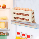 Organizador Porta Ovos Suporte 4 Andares Rolante Para 30 Ovos Dispenser Armazena e organizador de Geladeira