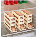 Organizador Porta Ovos Suporte 4 Andares Rolante Para 30 Ovos Dispenser Armazena e organizador de Geladeira