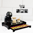 Bandeja Cantinho do Café com Gaveta 40 Cápsulas Compatível para Dolce Gusto e Diversos Modelos Café