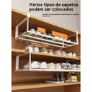 Sapateira dobrável para sapatos, armário para sapatos em camadas, economiza espaço, adequado para guarda-roupa, armário
