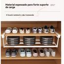Sapateira dobrável para sapatos, armário para sapatos em camadas, economiza espaço, adequado para guarda-roupa, armário
