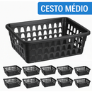 Kit 10 Cestos Organizador Multiuso Banheiro Médio 19x15x6cm