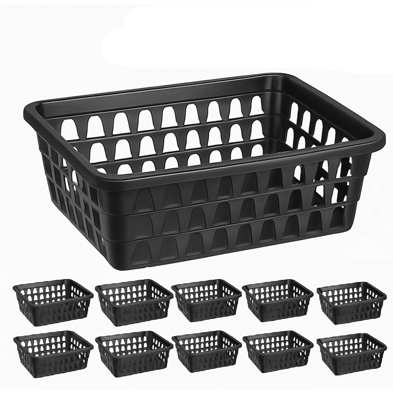 Kit 10 Cestos Organizador Multiuso Banheiro Médio 19x15x6cm