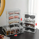 4 Camadas Caixa de Armazenamento de Mesa Estilo Gaveta de Acrílico à Prova de Poeira