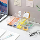 4 Camadas Caixa de Armazenamento de Mesa Estilo Gaveta de Acrílico à Prova de Poeira