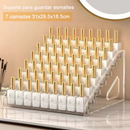 Organizador acrílico de 7 camadas para sombras e blush