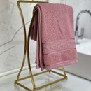 Kit Lixeira Branco e Dourado 5 Litros + Porta Toalhas de Bancada Dourado Luxo - Arthi