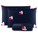 Jogo De Lençol Queen Size Cama Box 03 Peças 200 Fios Toque Aveludado Macio