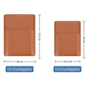 Capa de Couro PU Multiuso para 13-16 Polegadas com Suporte para Escritório e Estudo