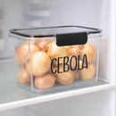 Pote Organizador de Geladeira 1,9L com Etiqueta Identificadora para Alimentos