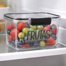 Pote Organizador de Geladeira 1,9L com Etiqueta Identificadora para Alimentos