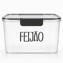 Pote Organizador de Geladeira 1,9L com Etiqueta Identificadora para Alimentos