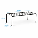 Kit Organizador 32 cm Armário de Cozinha Dispensa Multiuso Aço Reforçado Design Elegante