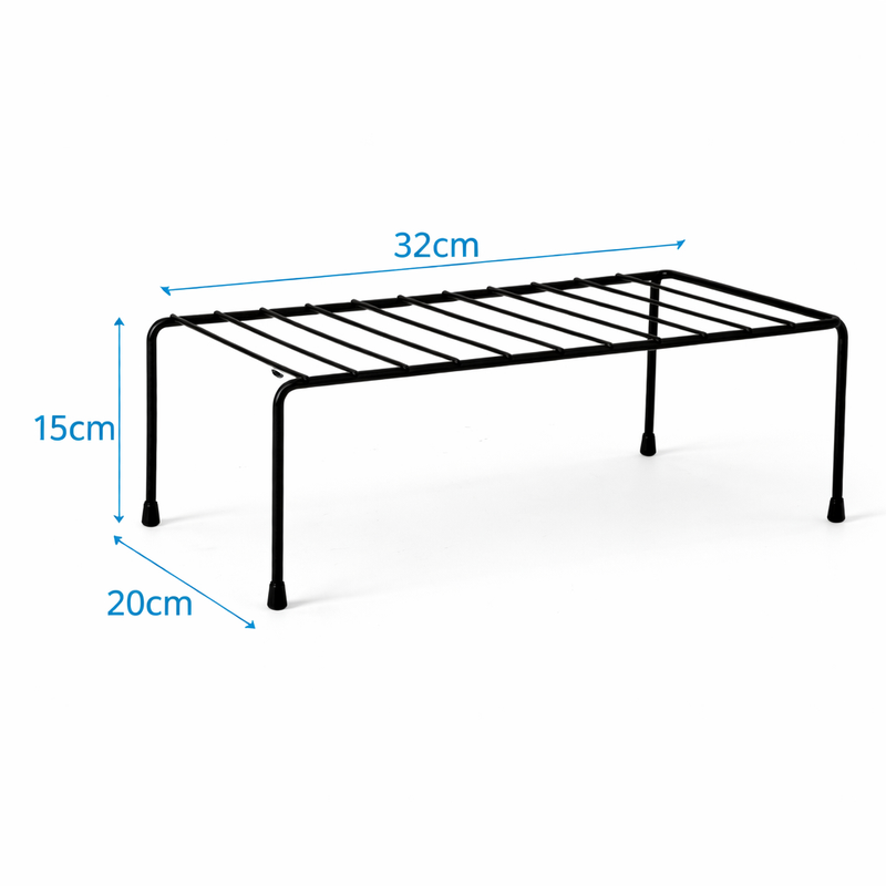 Kit Organizador 32 cm Armário de Cozinha Dispensa Multiuso Aço Reforçado Design Elegante