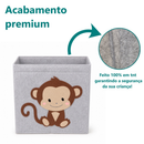 Cesto Organizador Dobrável Brinquedos Multiuso Infantil Roupa Suja Tecido Animais Em TnT Seguro