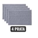 Kit 4 Tapetes de Banheiro Antiderrapante Microfibra Bolinha 40x60cm