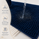 Kit Com 4 Tapetes Antiderrapante Banheiro Tipo Bolinha Em Microfibra 40x60 Alta Absorção Super Macio