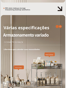 Organizador de Cosméticos em Canto Acrílico Transparente 2/3 Camadas Estilo Luxo Leve para Penteadeira Banheiro