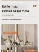 Organizador de Cosméticos em Canto Acrílico Transparente 2/3 Camadas Estilo Luxo Leve para Penteadeira Banheiro
