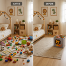 Cesto Organizador Dobrável Brinquedos Multiuso Infantil Roupa Suja Tecido Animais Em TnT Seguro