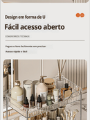 Organizador de Cosméticos em Canto Acrílico Transparente 2/3 Camadas Estilo Luxo Leve para Penteadeira Banheiro