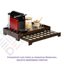Bandeja Cantinho do Café em MDF com Gaveta para 40 Cápsulas Dolce Gusto e Nespresso