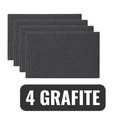 Kit 4 Tapetes de Banheiro Antiderrapante Microfibra Bolinha 40x60cm