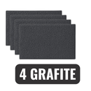 Kit 4 Tapetes de Banheiro Antiderrapante Microfibra Bolinha 40x60cm