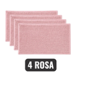 Kit 4 Tapetes de Banheiro Antiderrapante Microfibra Bolinha 40x60cm