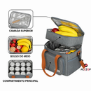 Bolsa Térmica 2 Compartimentos Com Alça De Mão E Lateral Isolamento Térmico Eficiente