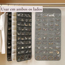 Organizador de Bijuterias com 48 ou 80 Bolsos Transparentes