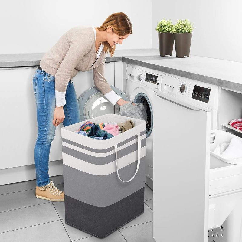 Cesto De Roupa Grande Saco Dobrável Para Roupa Suja 72l