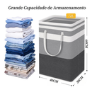 Cesto De Roupa Grande Saco Dobrável Para Roupa Suja 72l