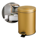 Lixeira Dourada Inox com pedal Multiuso 3L Crie & Construa
