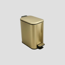Kit Lixeira Dourada Banheiro Lavabo Inox Escova Sanitaria Moderna Premium Durável