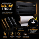 Suporte Papel Toalha Porta Filme Plástico Papel Alumínio Organizador Cozinha Parede 3 Em 1