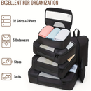 Kit 8peças Conjunto De Bolsas De Compressão Oxford Acessórios De Mala Armazenamento De Roupas Rajork