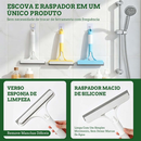 Rodo Limpador de Vidros 3 em 1 Spray Escova Raspador Ferramenta Multifuncional Superfícies de Casa